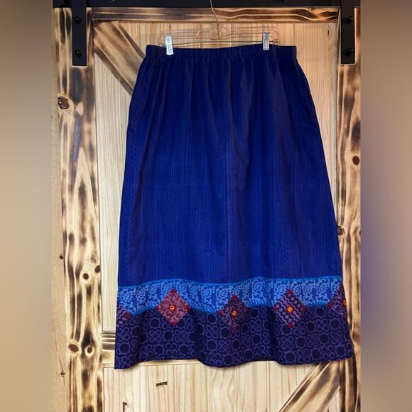 EUC Boho Colorful Skirt Blue - Picture 1 of 7